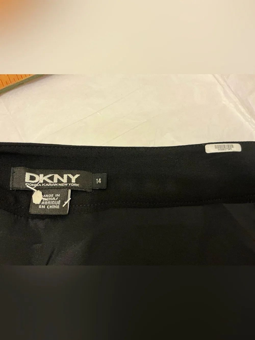 DKNY Black Midi Skirt with Gold Stud Embellishments - Picture 6 of 9